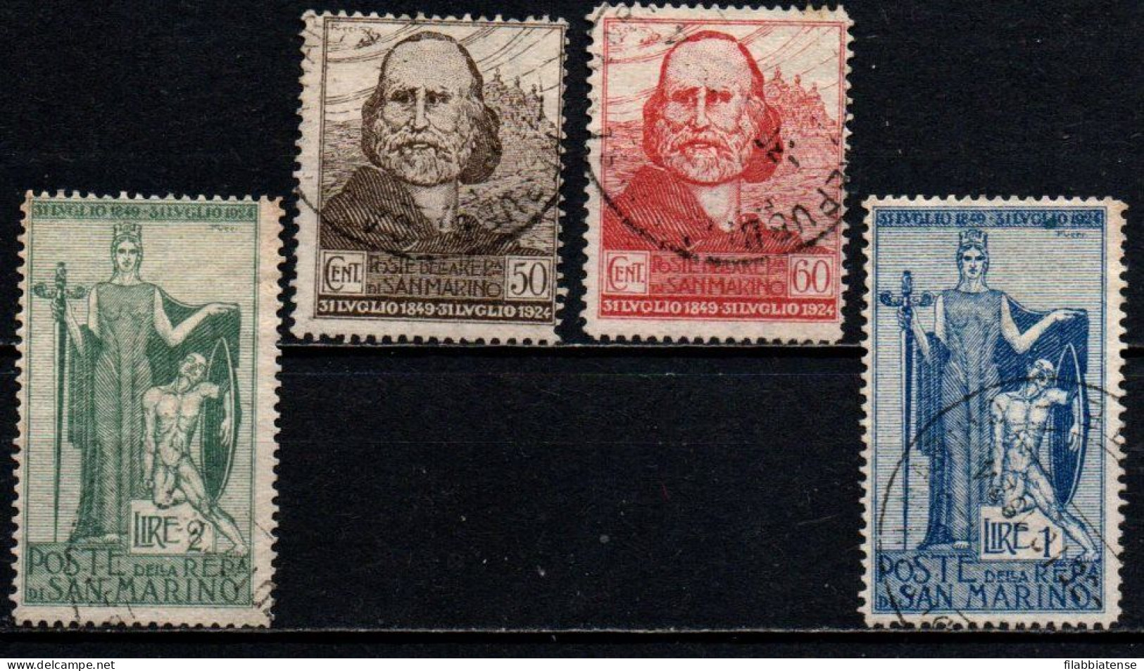 1924 - San Marino 99/102 Ritirata Di Garibaldi  ++++++ - Gebraucht