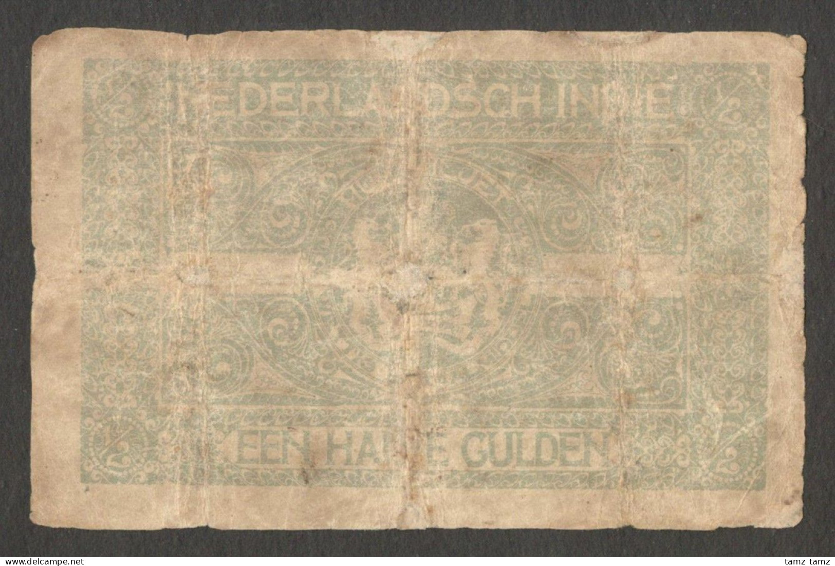 Netherlands Indies Indonesia 1/2 0.5 Gulden P-102 1920 VG - Indonesia