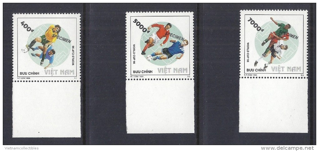 Vietnam Viet Nam MNH SPECIMEN Stamps 1998 : World Cup Football (Ms779) - Vietnam
