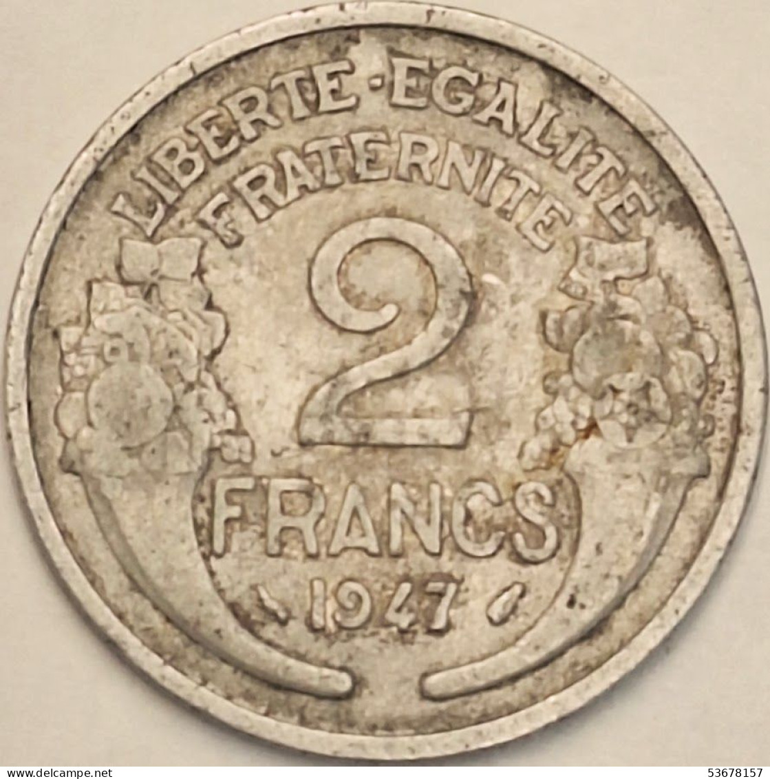 France - 2 Francs 1947, KM# 886a.1 (#4108) - 2 Francs