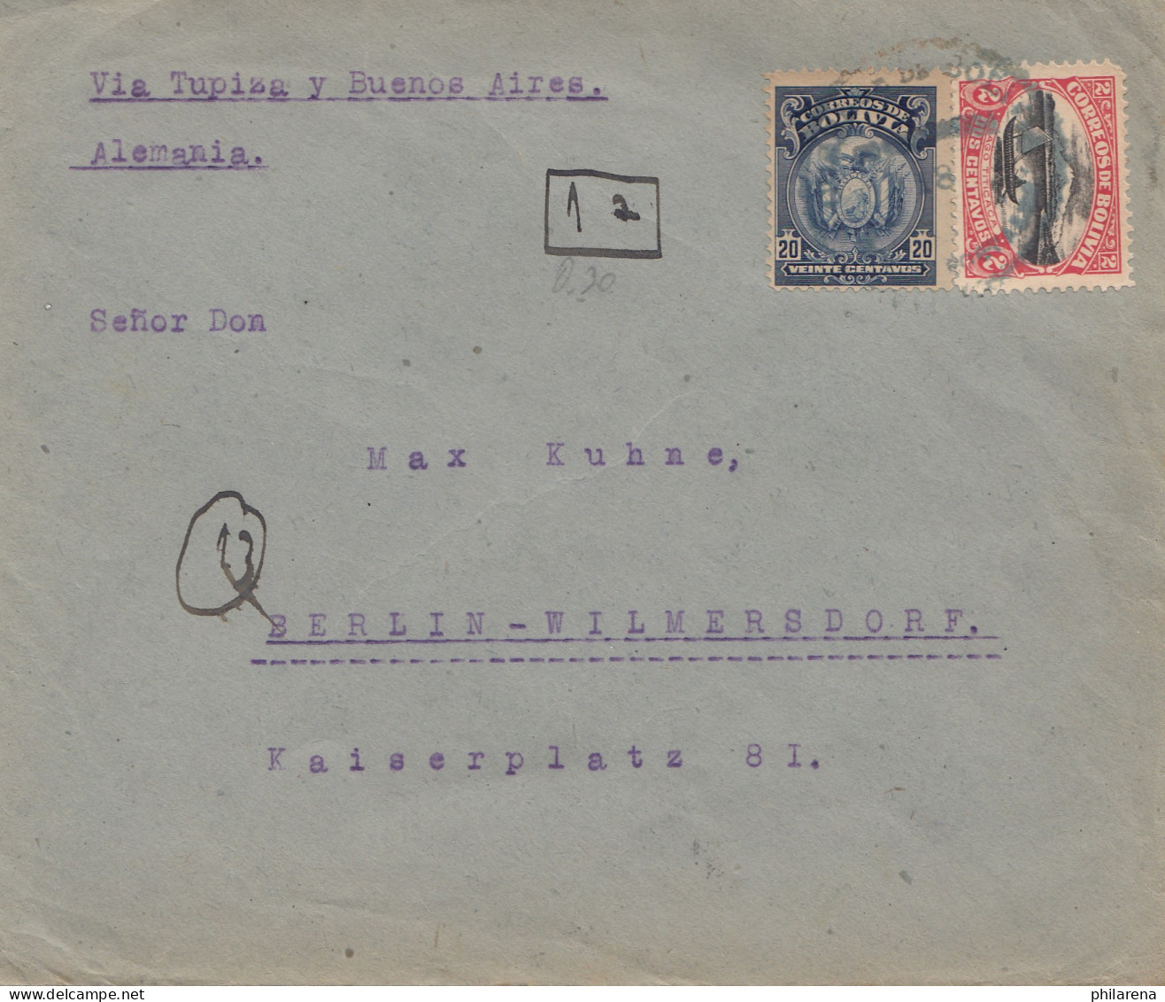 Bolivia/Bolivien: 1931 Cochabamba To Berlin/Germany - Bolivia