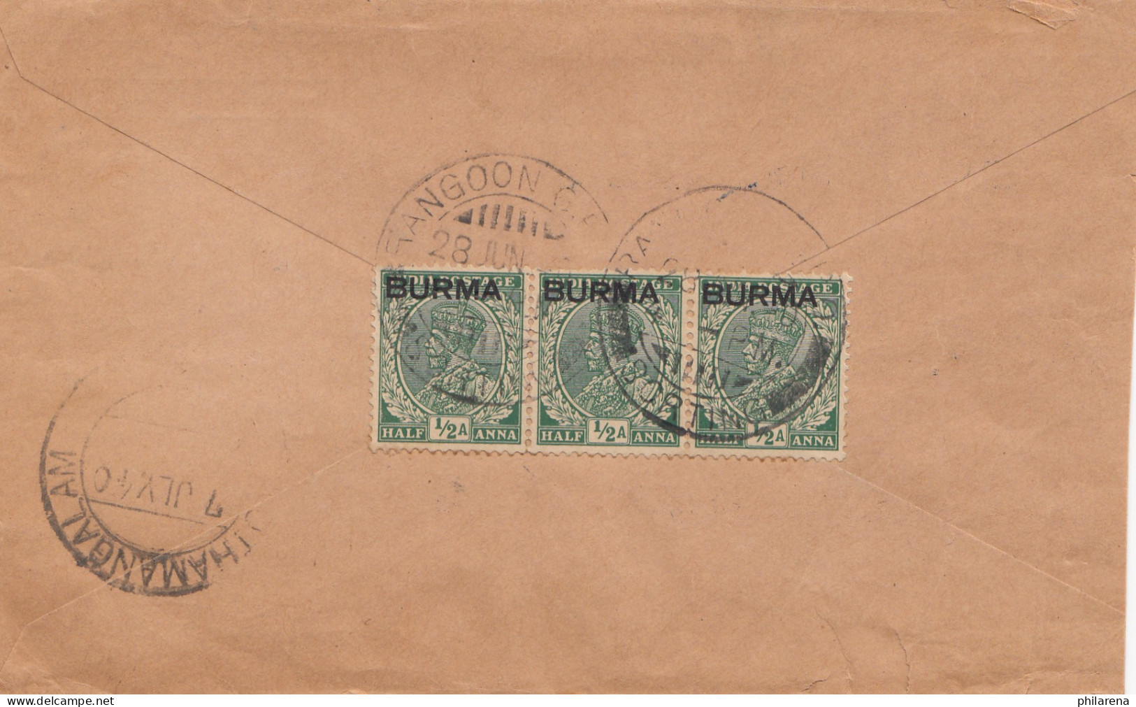 Burma 1940: Letter To Kothamangalam - Myanmar (Burma 1948-...)