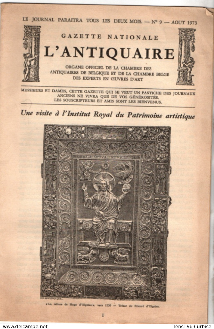 Gazette Nationale , L ' Antiquaire , N° 9 , 1973 - 1950 - Oggi
