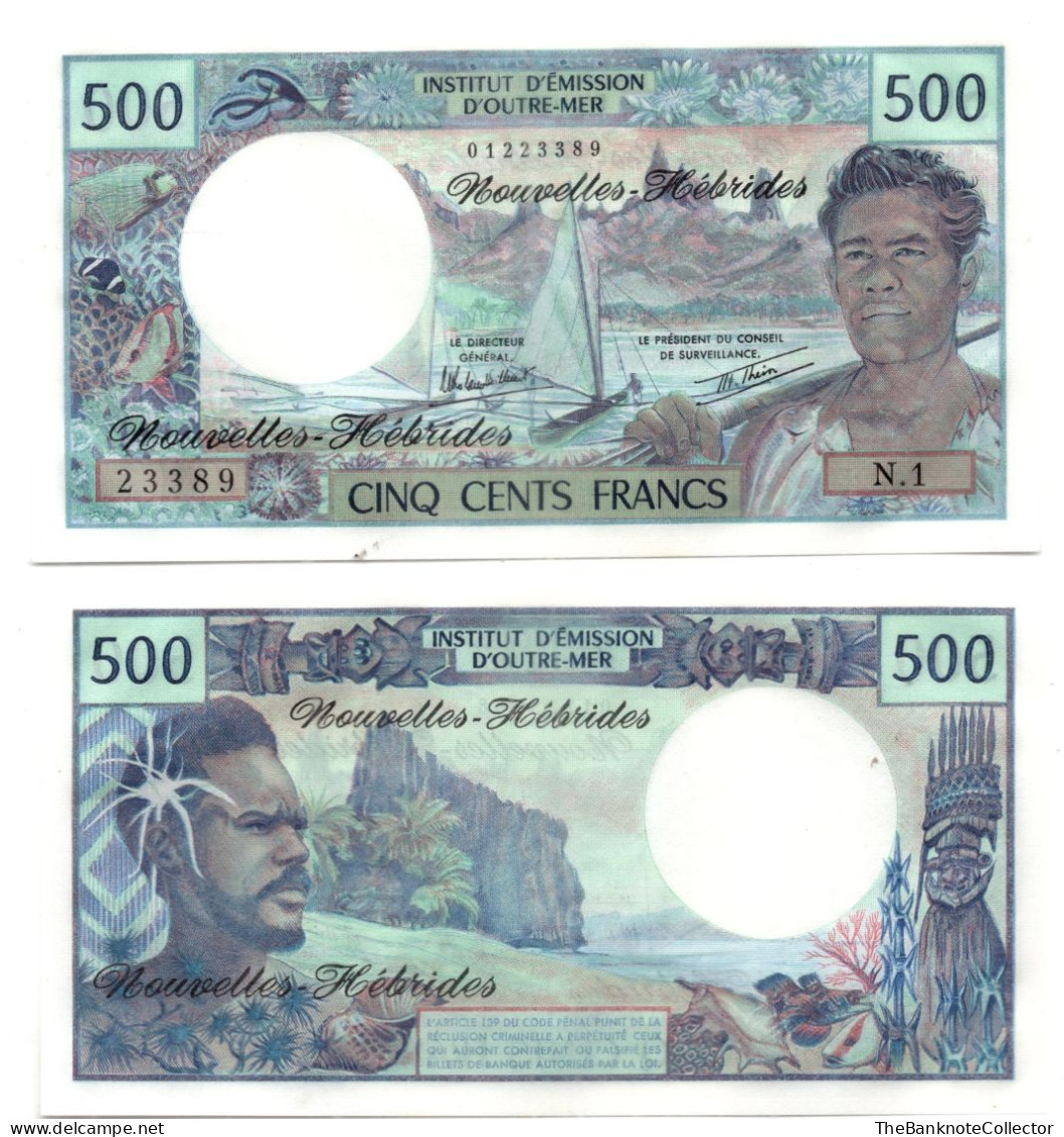 New Hebrides 500 Francs  P-19 UNC - Vanuatu