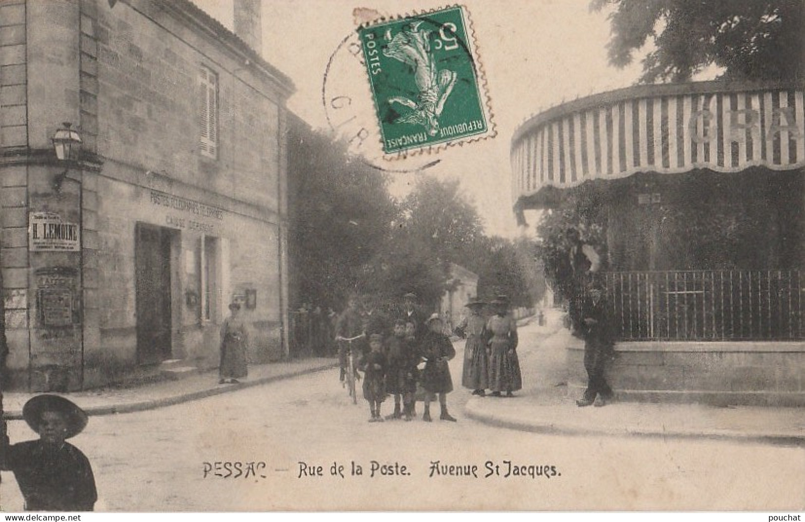 N3-33) PESSAC (GIRONDE) RUE DE LA POSTE - AVENUE ST. JACQUES - (ANIMEE - HABITANTS - MANEGE - POSTES) - Pessac