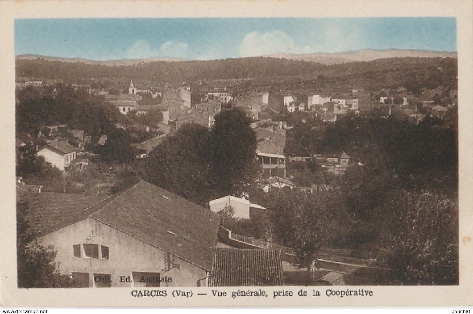 N5- 83) CARCES (VAR) VUE GENERALE , PRISE DE LA COOPERATIVE  -  (2 SCANS) - Carces