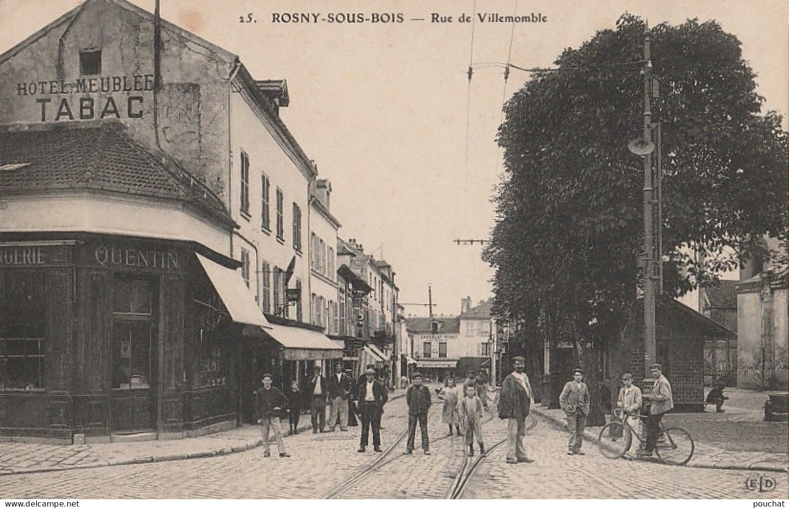 N6-93) ROSNY SOUS BOIS - RUE VILLEMOMBLE - (ANIMEE - BOULANGERIE QUENTIN - 2 SCANS)   - Rosny Sous Bois