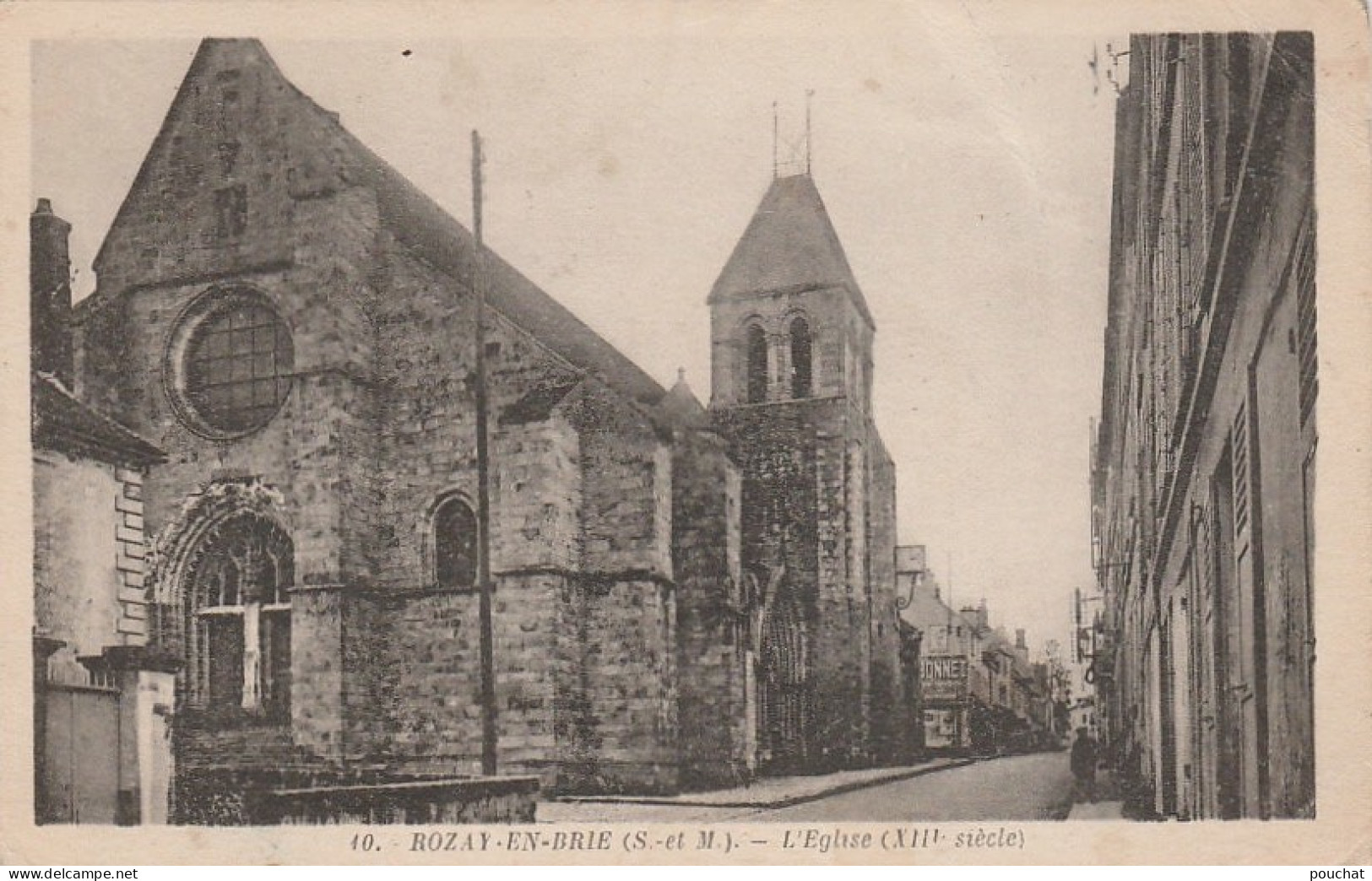 O1-77) ROZAY EN BRIE (SEINE ET MARNE) EGLISE NOTRE DAME - (2 SCANS) - Rozay En Brie