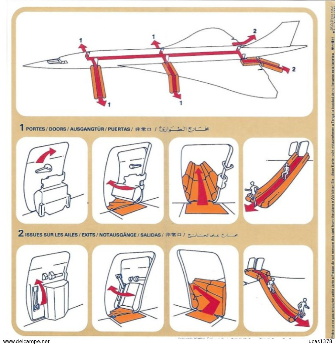 AIR FRANCE  / CONCORDE  / CONSIGNES DE SECURITE - Manuals