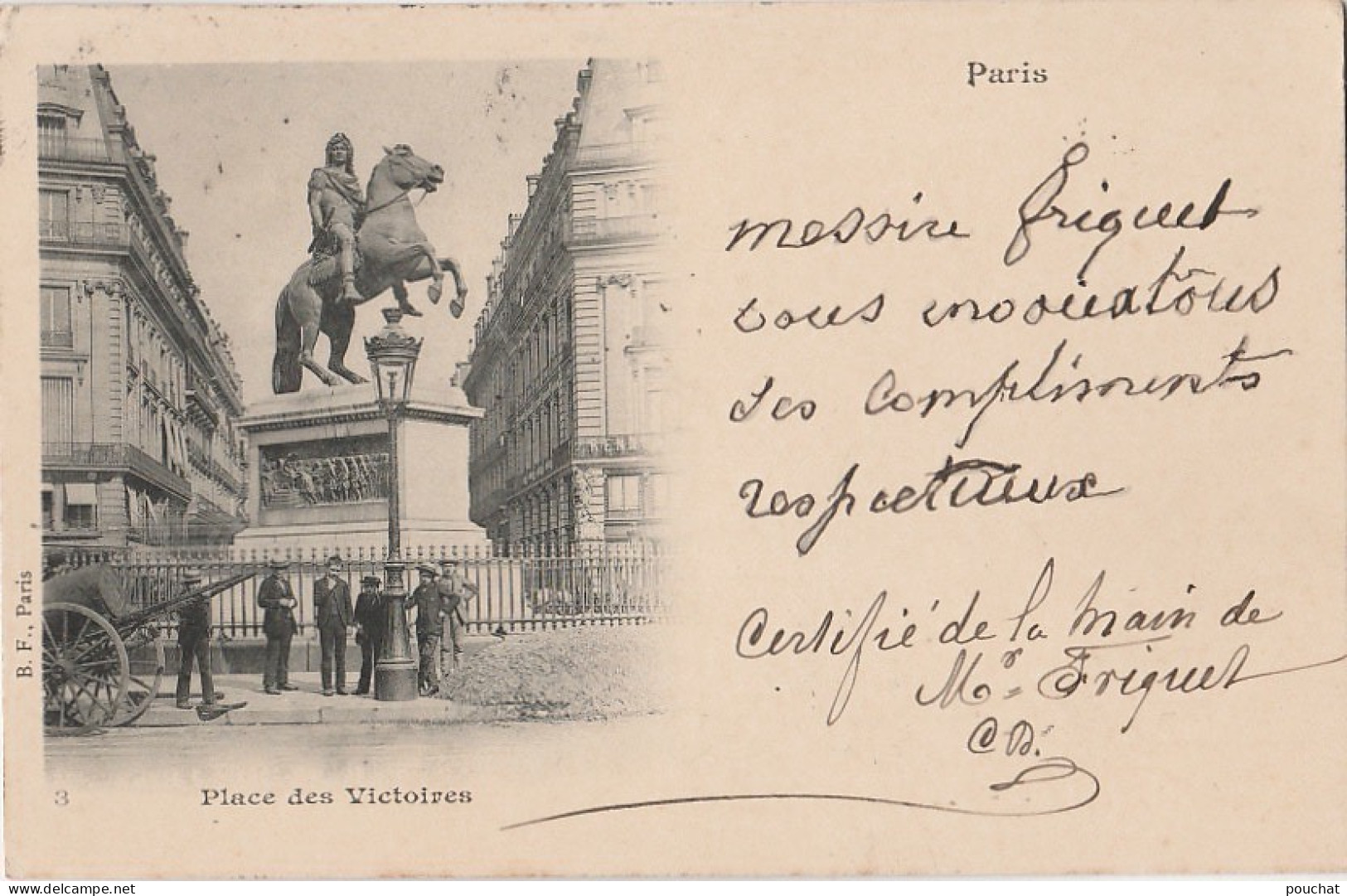 08-75) PARIS (II°)  PLACE DES VICTOIRES - (ANIMEE - HABITANTS - OBLITERATION DE 1902 - 2 SCANS) - Arrondissement: 02