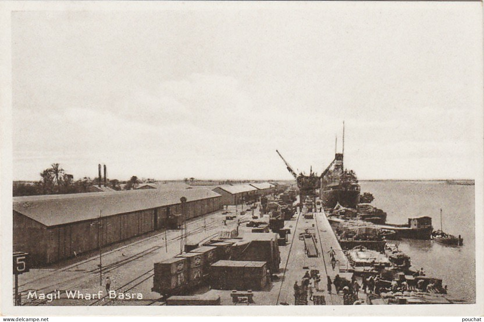 08- BASRA (IRAK - IRAQ) MAGIL WHARF - (BATEAU - EDITEUR JASHNMAL , MAGIL &  BASRA - 2 SCANS) - Irak