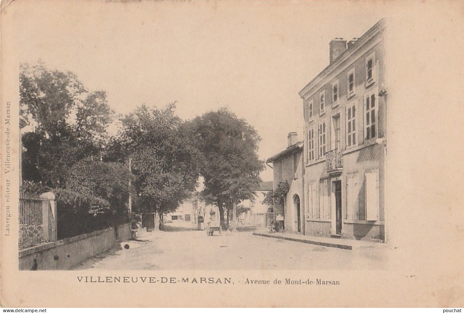 P4-40) VILLENEUVE DE MARSAN (LANDES)  AVENUE DE MONT DE MARSAN  - (2 SCANS) - Villeneuve De Marsan