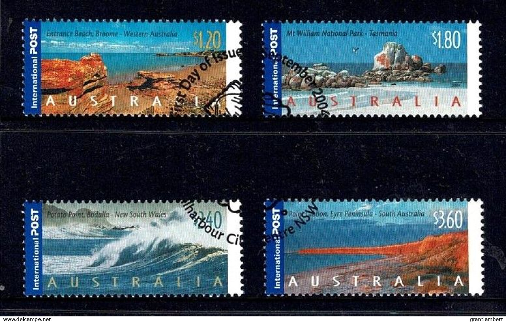 Australia 2004 Coastlines  Set Of 4 Internationals Used - Used Stamps