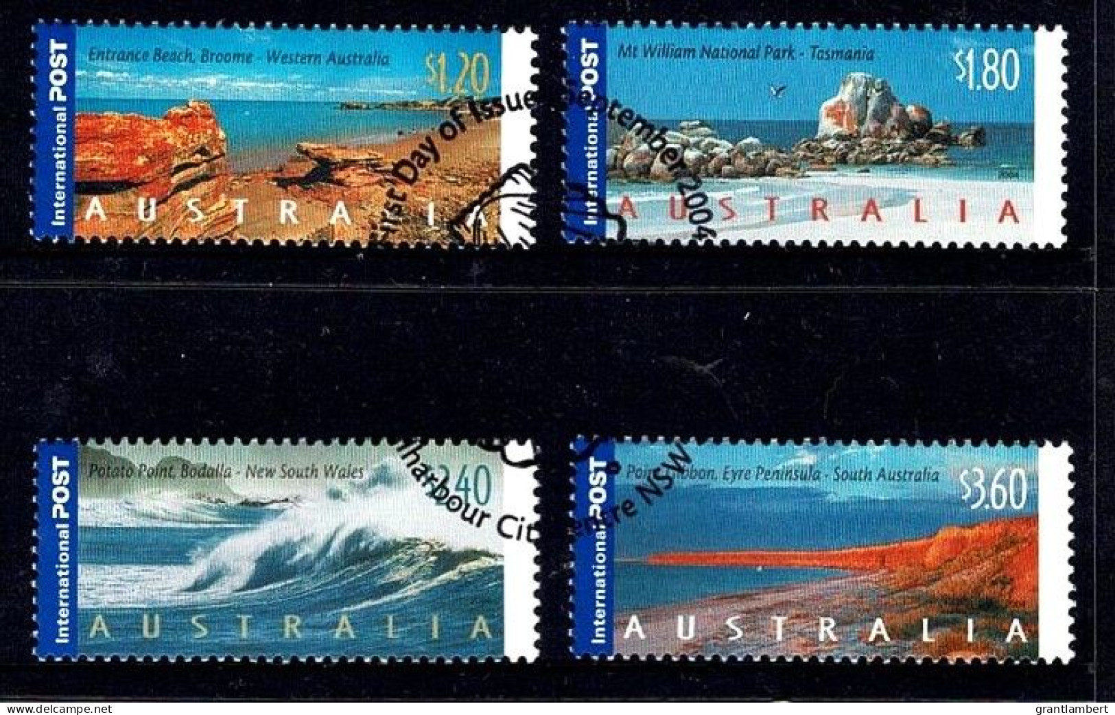 Australia 2004 Coastlines  Set Of 4 Internationals Used - - Used Stamps