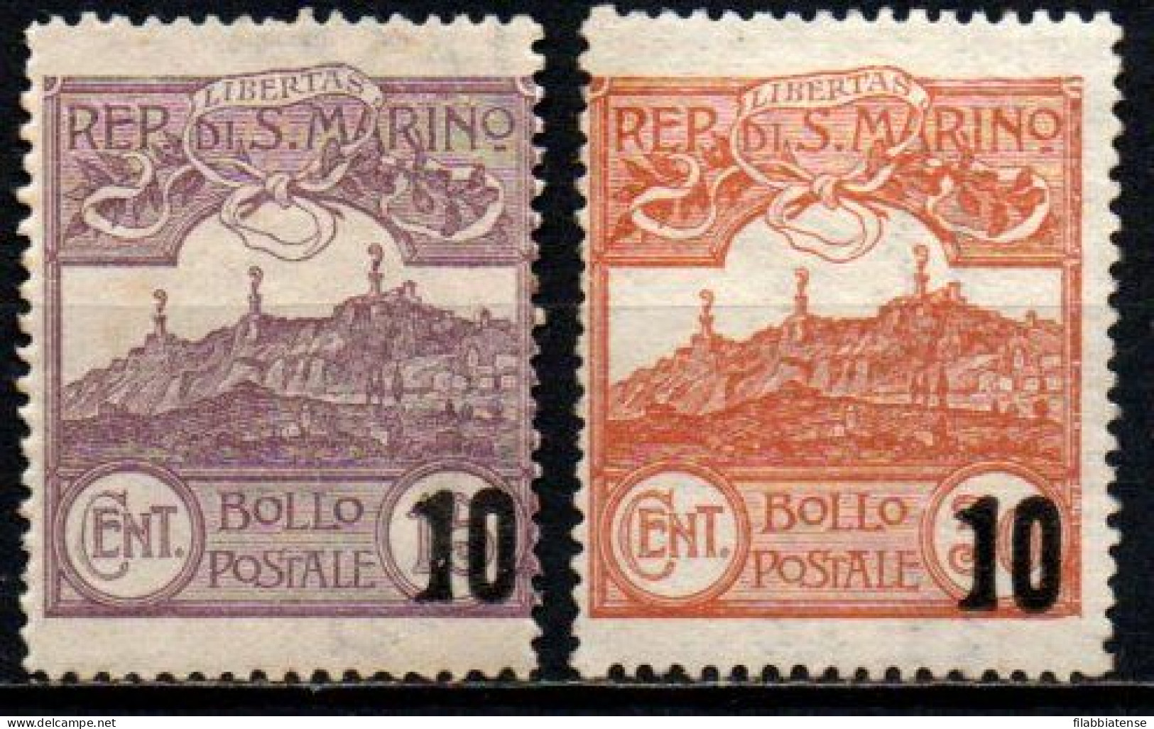 1941 - San Marino 213/14 Soprastampati  ++++++ - Neufs