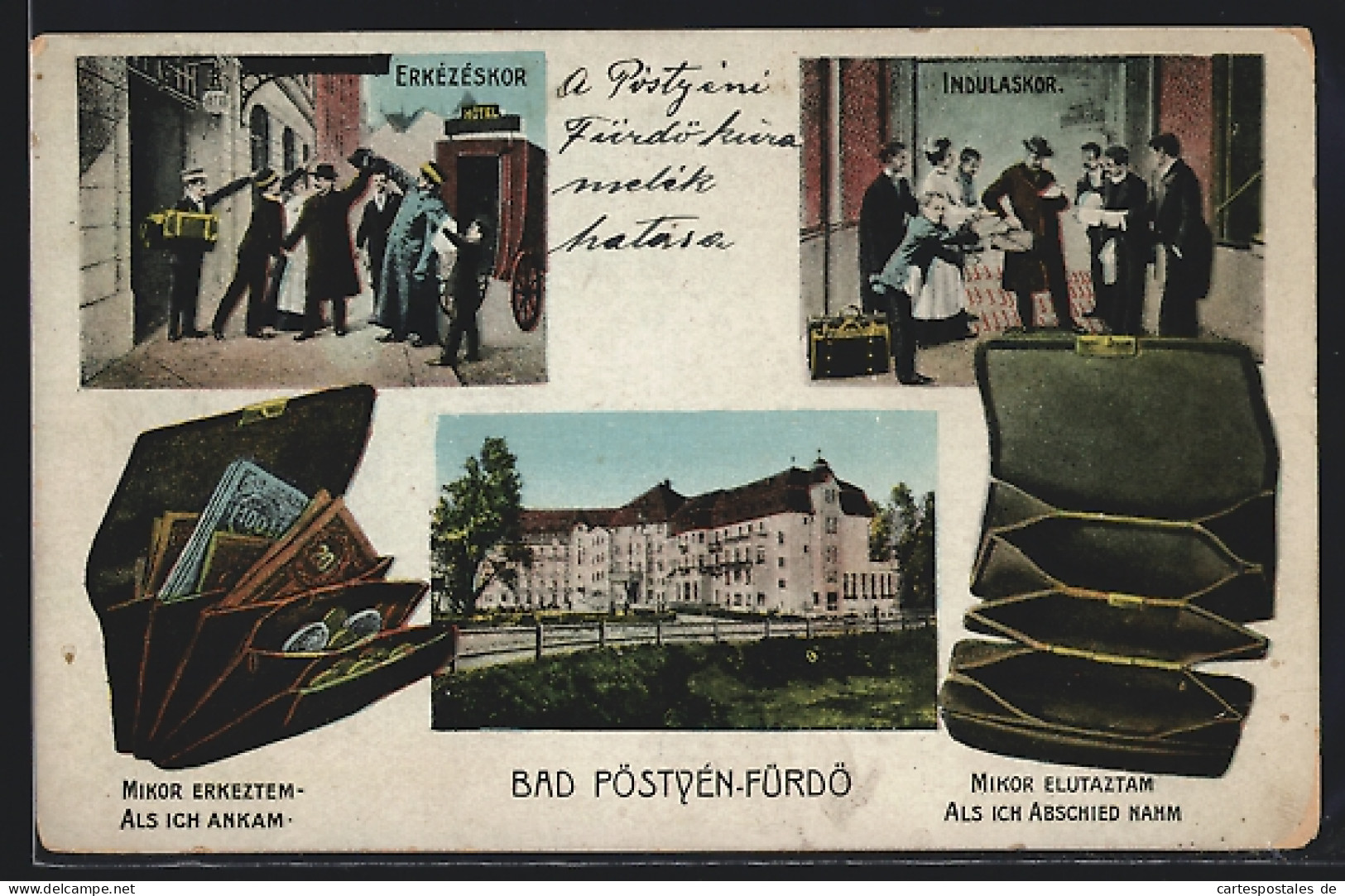 AK Bad Pöstyen-fürdö, Erkezeskor, Indulaskor  - Slovaquie