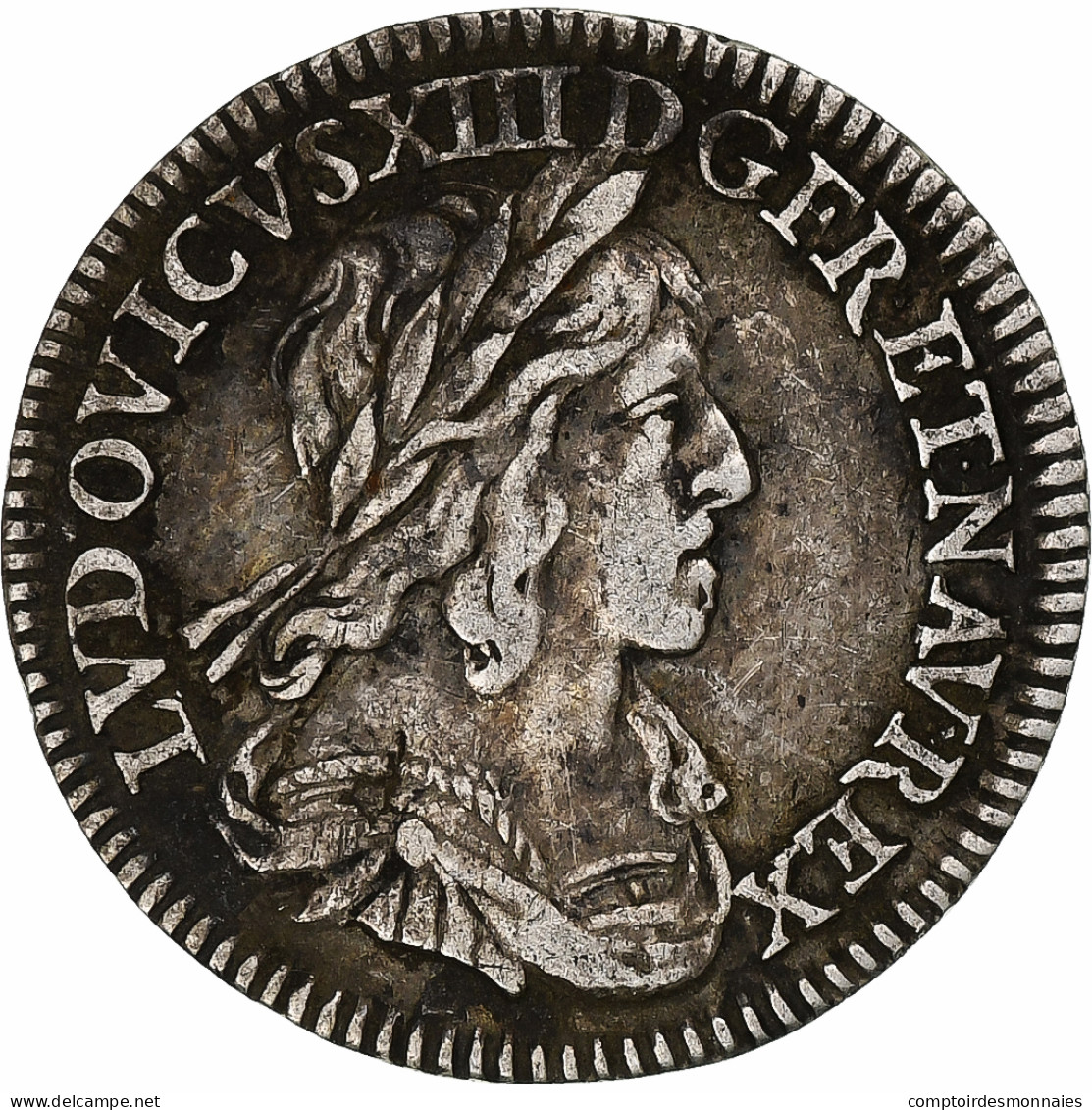 France, Louis XIII, 1/12 Ecu, 2ème Poinçon De Warin, 1642, Paris, Argent, TB+ - 1610-1643 Ludwig XIII. Der Gerechte