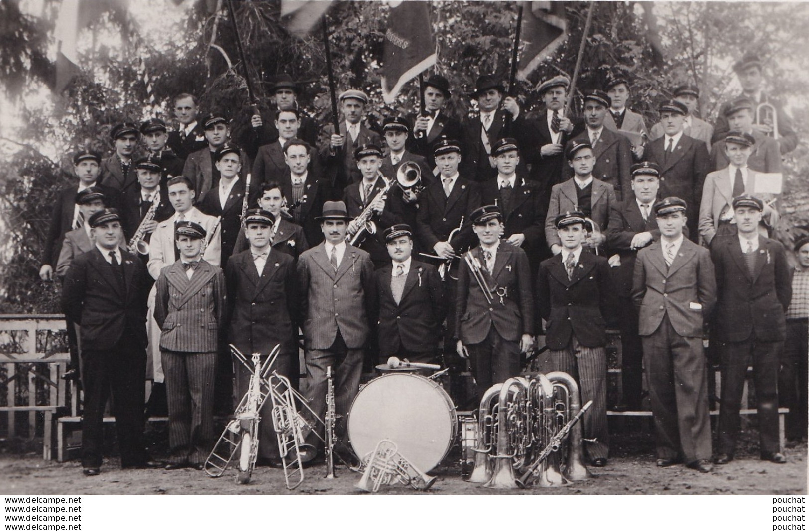 12- 18) SAINT FLORENT - LES ROSIERES (CHER) CARTE PHOTO  - L 'UNION MUSICALE ET CHORALE FLORENTAISE - ( 3 SCANS ) - Saint-Florent-sur-Cher