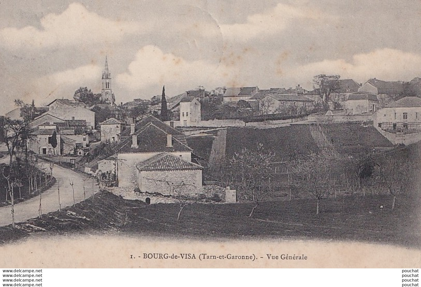 O17-82) BOURG DE VISA (TARN ET GARONNE) VUE GENERALE - ( 2 SCANS ) - Bourg De Visa