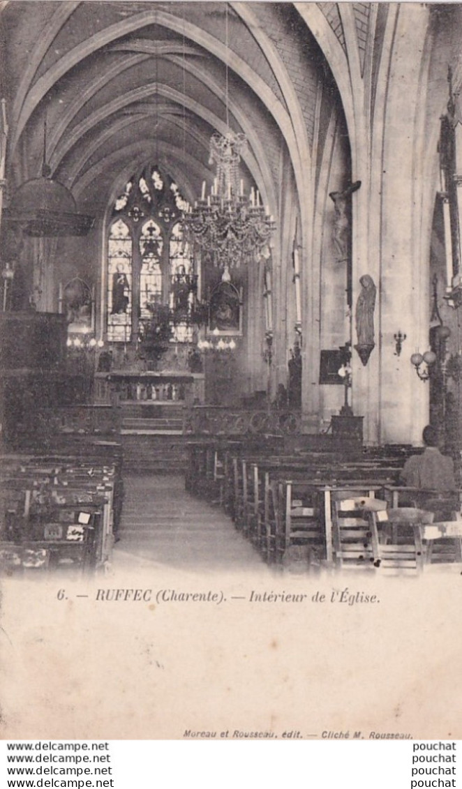 O28-16) RUFFEC (CHARENTE) INTERIEUR DE L ' EGLISE - ( 2 SCANS ) - Ruffec