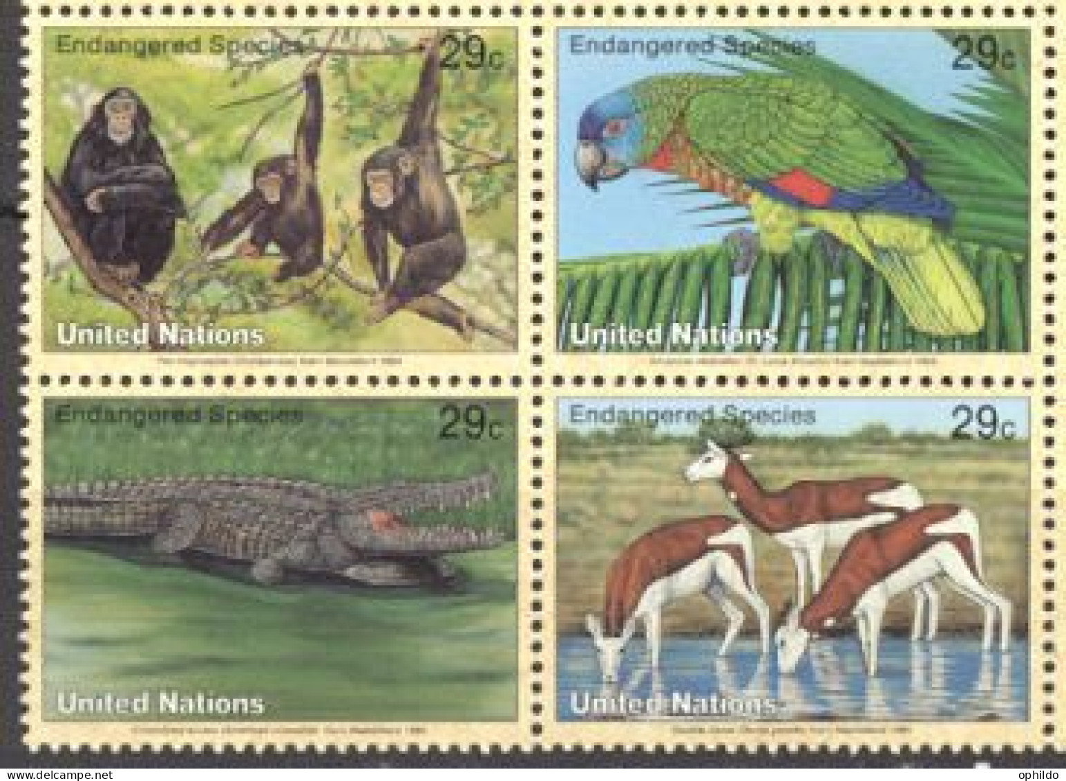 Nations Unies NY 651/654 * * TB  Animaux Dont Oiseaux, Protection De La Nature Et Environnement - Nuevos