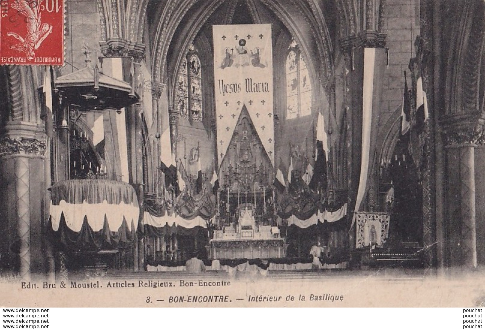 J17-47) BON ENCONTRE - INTERIEUR DE LA BASILIQUE - Bon Encontre