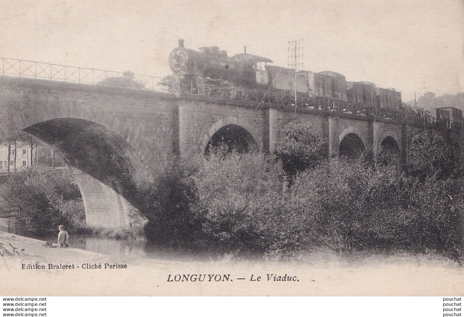 P12-54) LONGUYON -  LE VIADUC - ( TRAIN - 2 SCANS ) - Longuyon