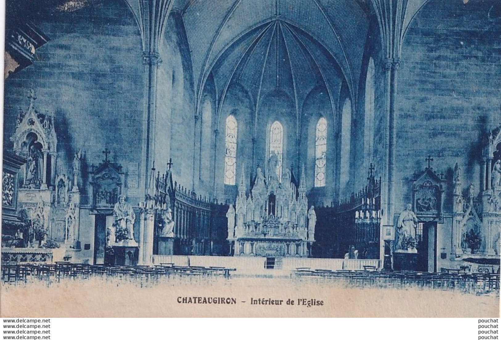 A1-35) CHATEAUGIRON -  INTERIEUR DE L ' EGLISE - ( 2 SCANS )  - Châteaugiron