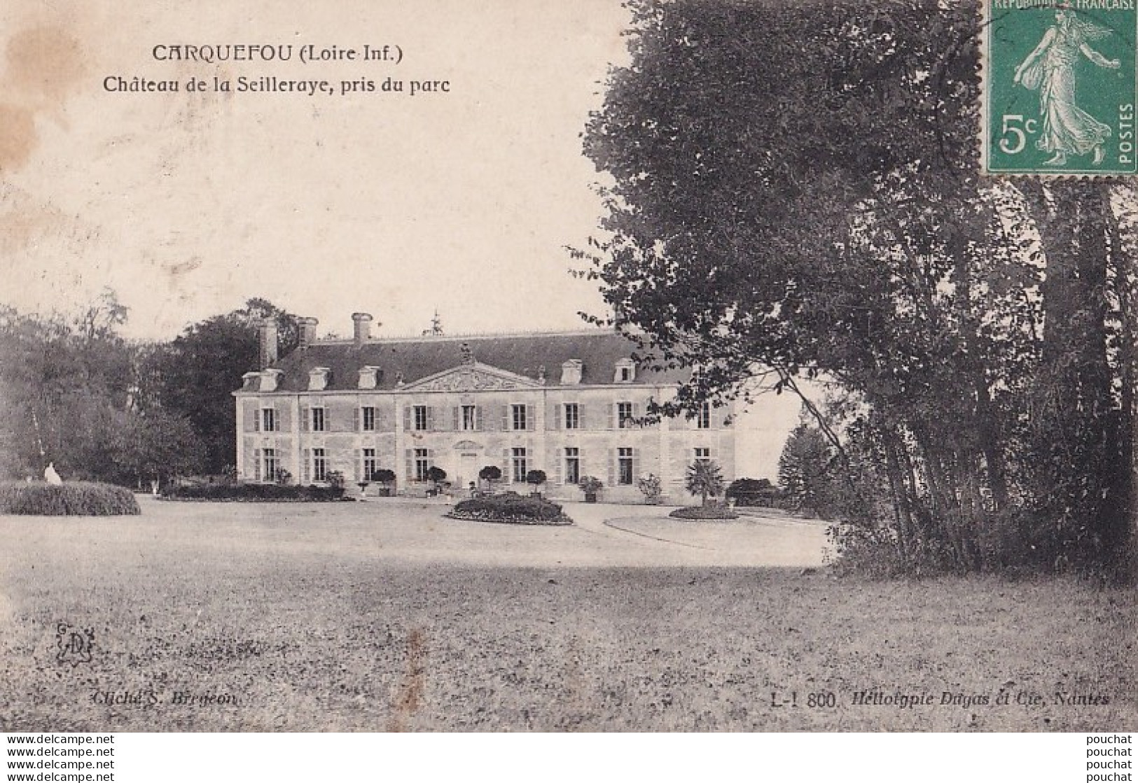 O7-44) CARQUEFOU - CHATEAU DE LA SEILLERAYE , PRIS DU PARC - Carquefou