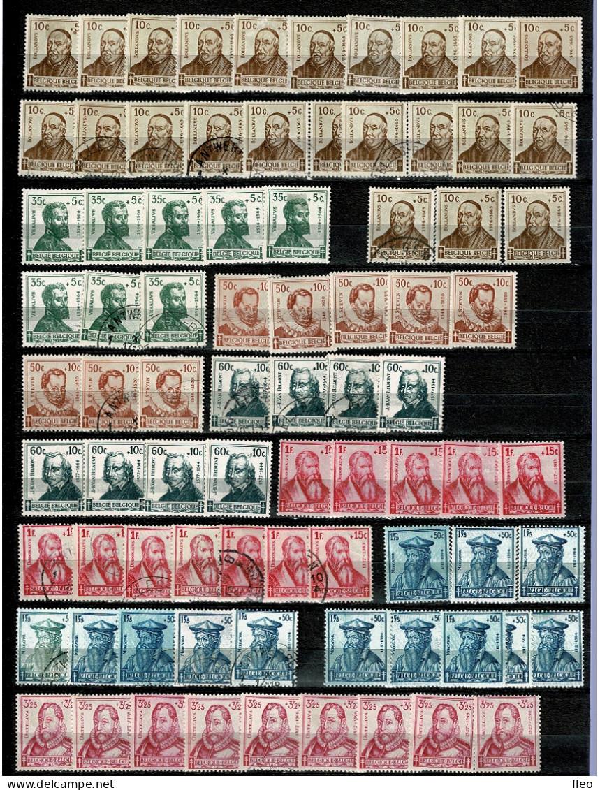 1942 BL15*/BL16* & Series 593/600/601 °-*-**  (100 Timbres) & 602** +  2x 602° - Oblitérés