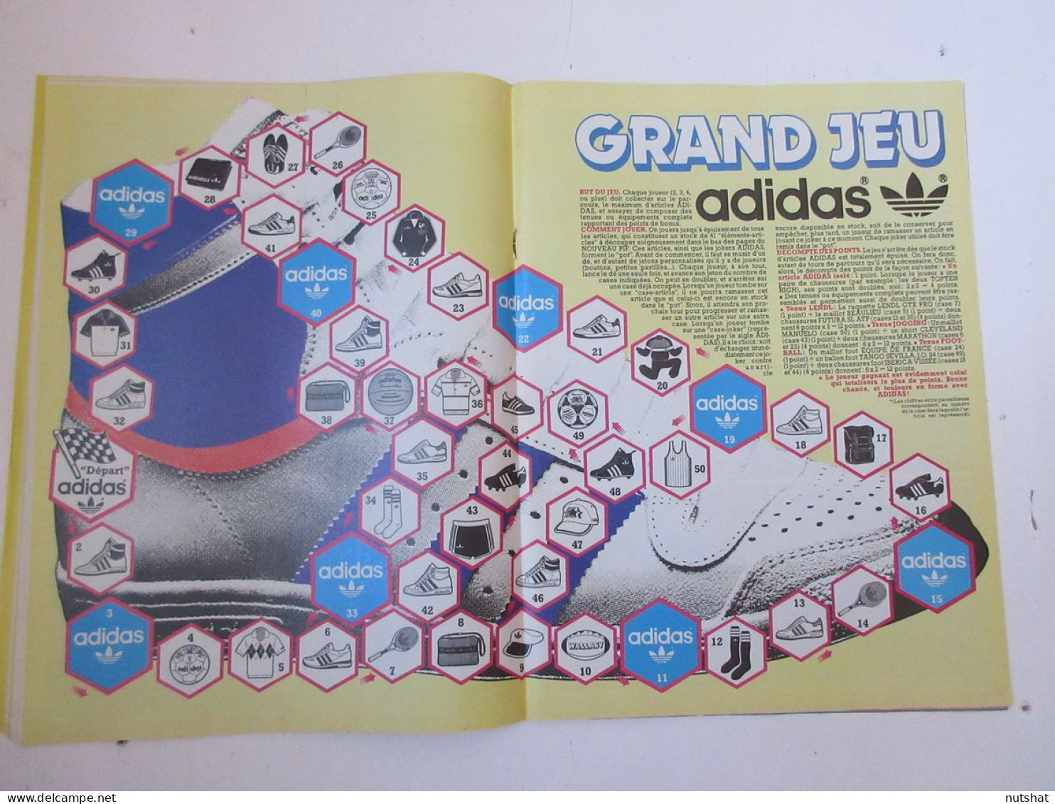 PIF GADGET 755 09.1983 La TRANSAHARIENNE JEU De L'OIE ADIDAS  Les POLES NOBILE   - Vaillant