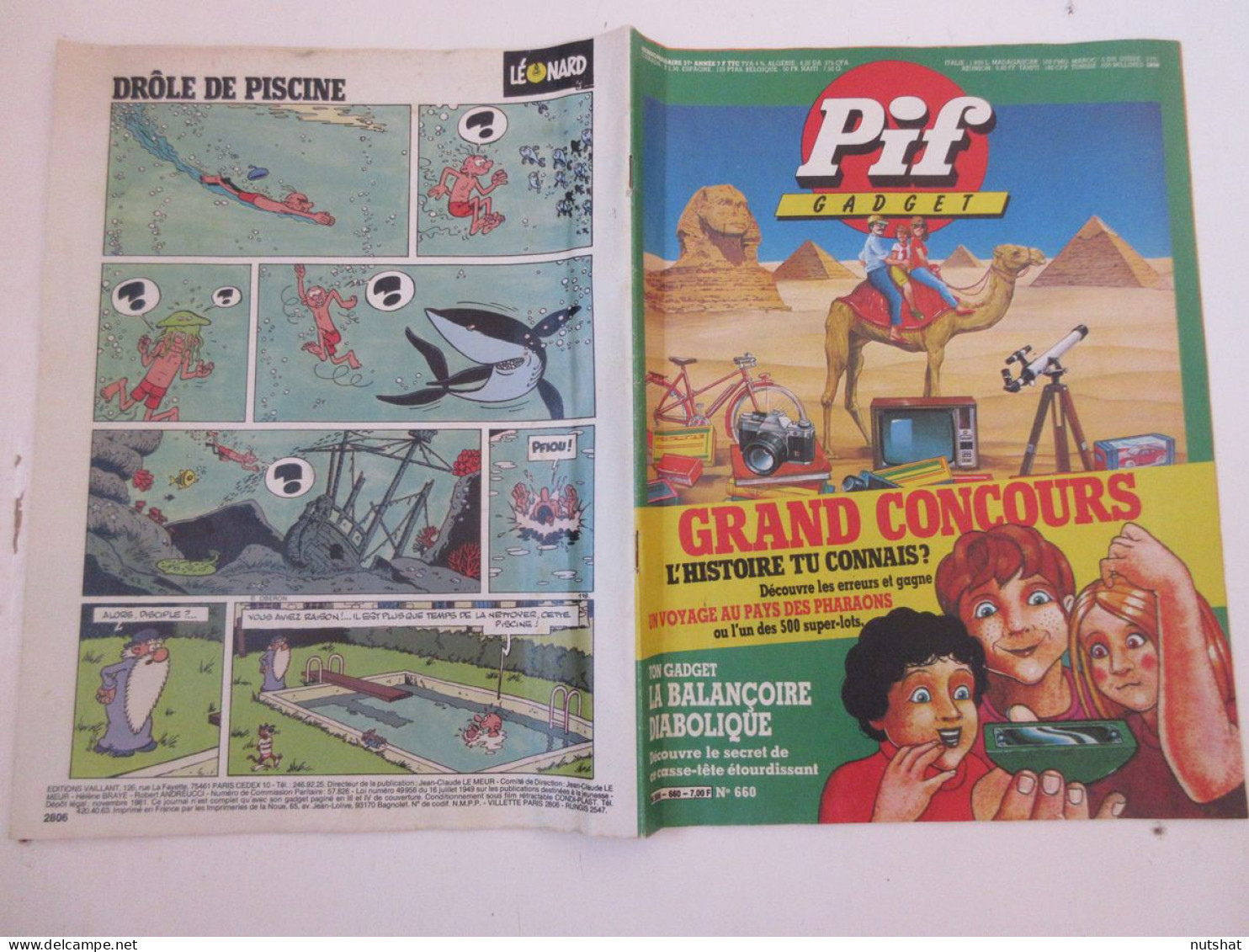 PIF GADGET 660 11.1981 DICENTIM CAPITAINE APACHE Les GRECS Un PEUPLE De HEROS - Vaillant