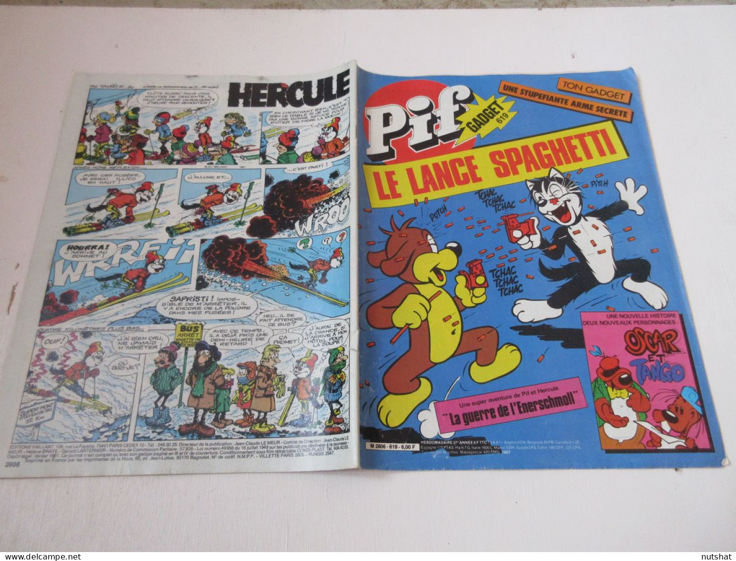 PIF GADGET 619 01.1981 DOC JUSTICE ADIEU GRINGO 4p. PIFOU 10p. PIF HERCULE - Vaillant