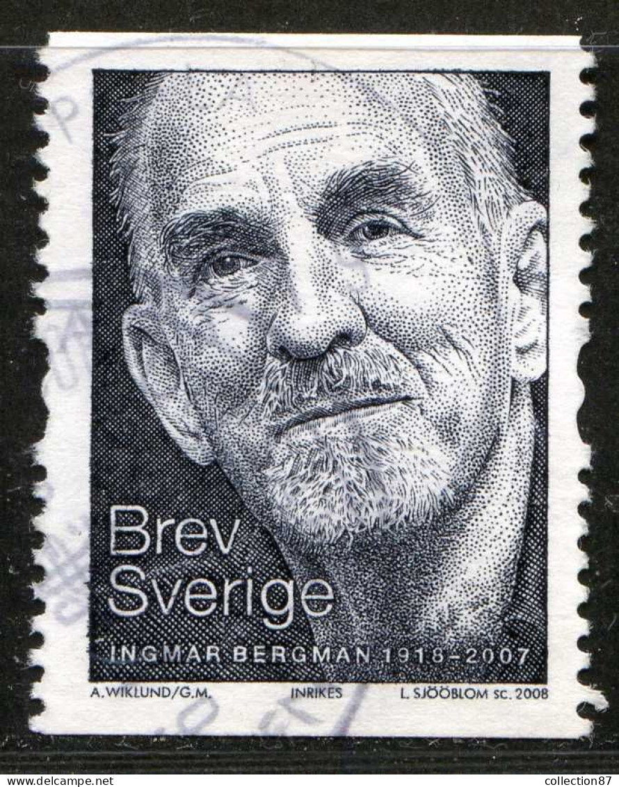 Réf 77 < SUEDE Année 2008 < Yvert N° 2604 Ø Used < SWEDEN < Cinéma > Cinéaste Ingmar Bergman - Used Stamps