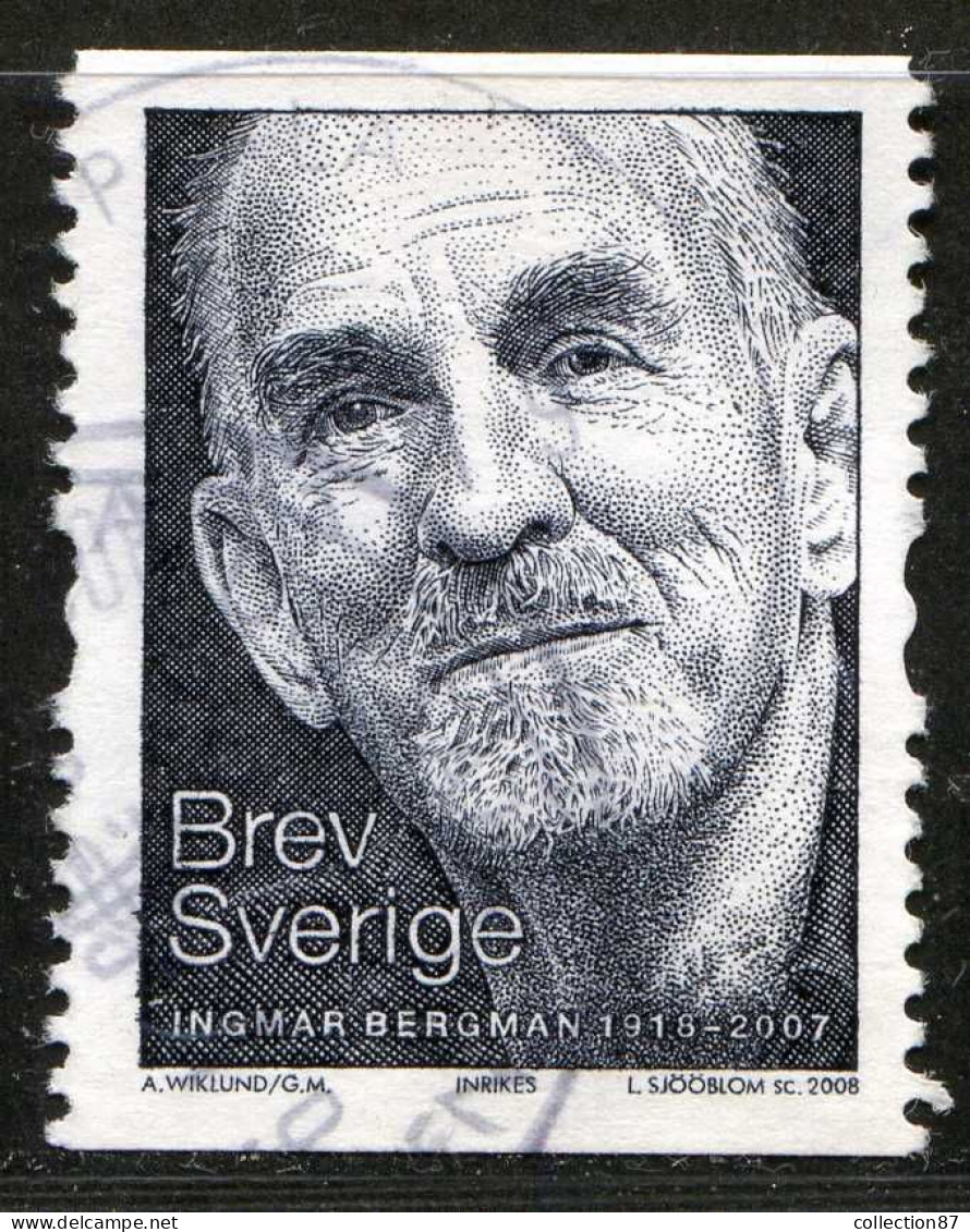 Réf 77 < SUEDE Année 2008 < Yvert N° 2604 Ø Used < SWEDEN < Cinéma > Cinéaste Ingmar Bergman - Usati