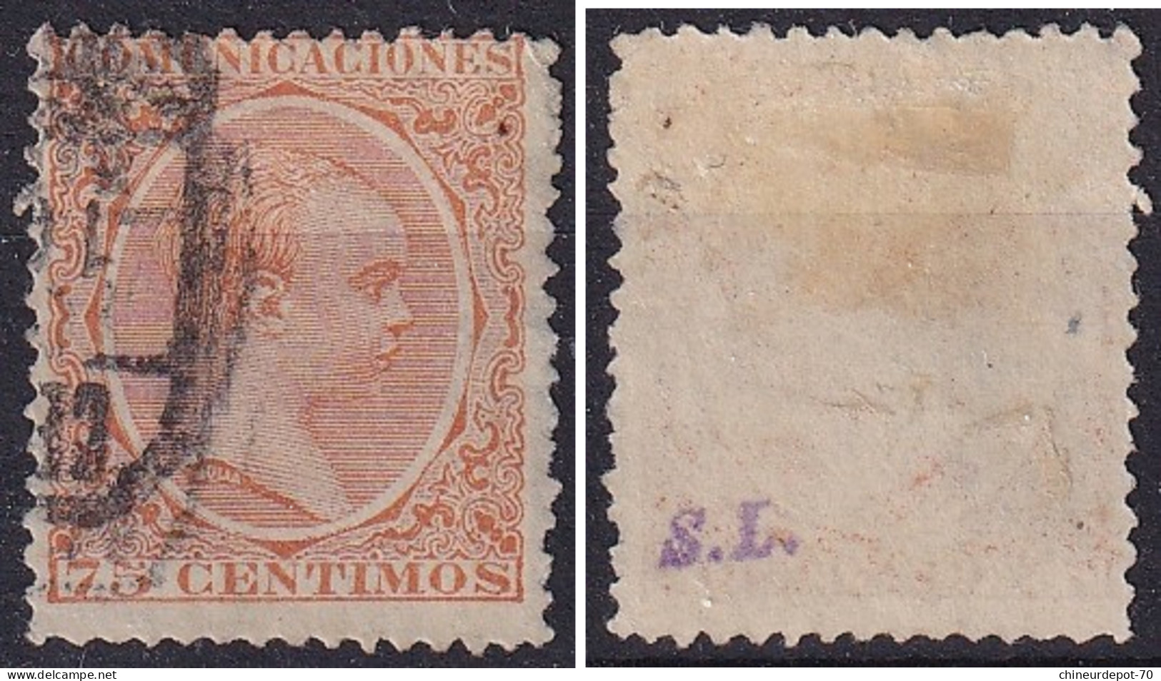ESPAGNE SPAIN ESPANA  Signature Signé Alphonse - Used Stamps