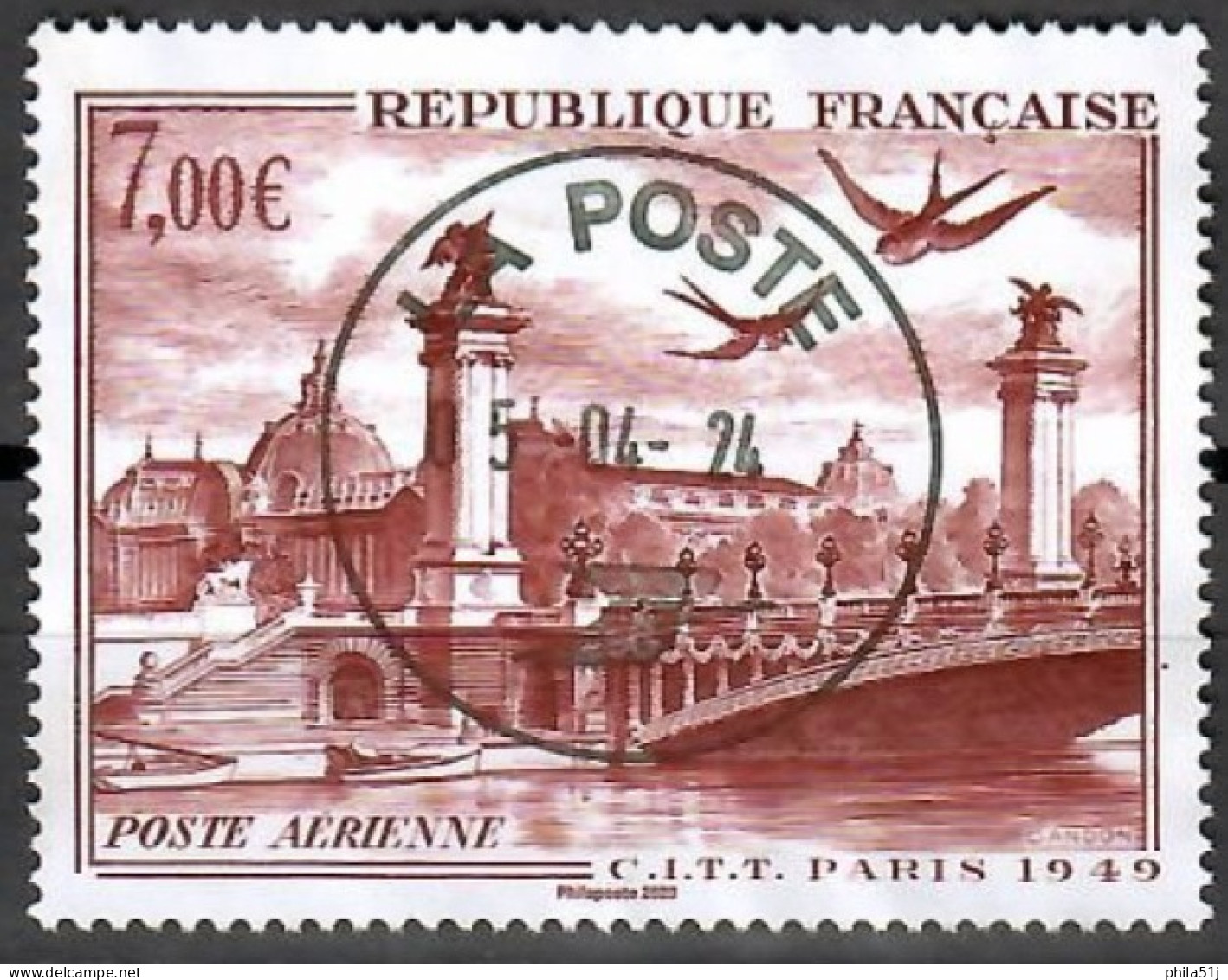 FRANCE 2023--- PA-N°94A---OBL VOIR SCAN - 1960-.... Usati