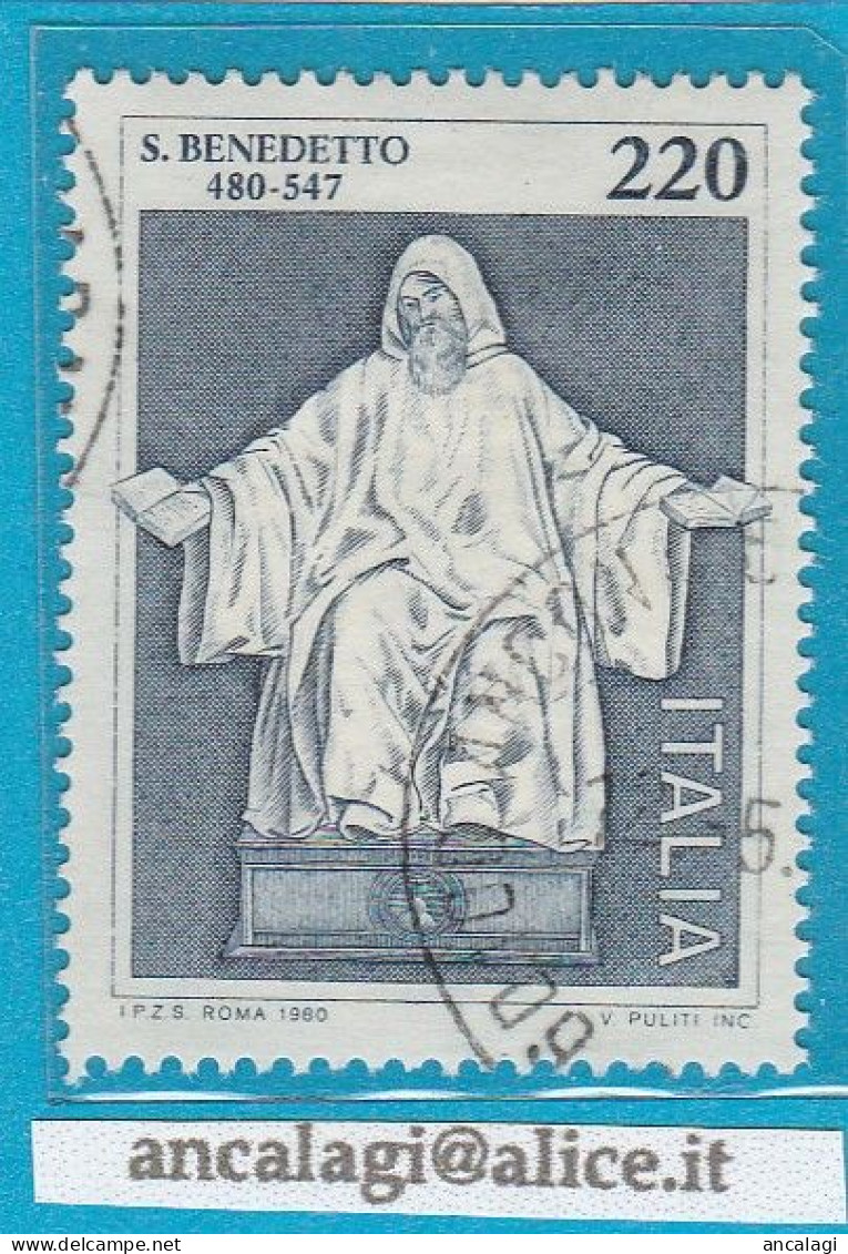 USATI ITALIA 1980 - Ref.0423 "SAN BENEDETTO Patrono D'Europa" 1 Val. - - 1971-80: Used