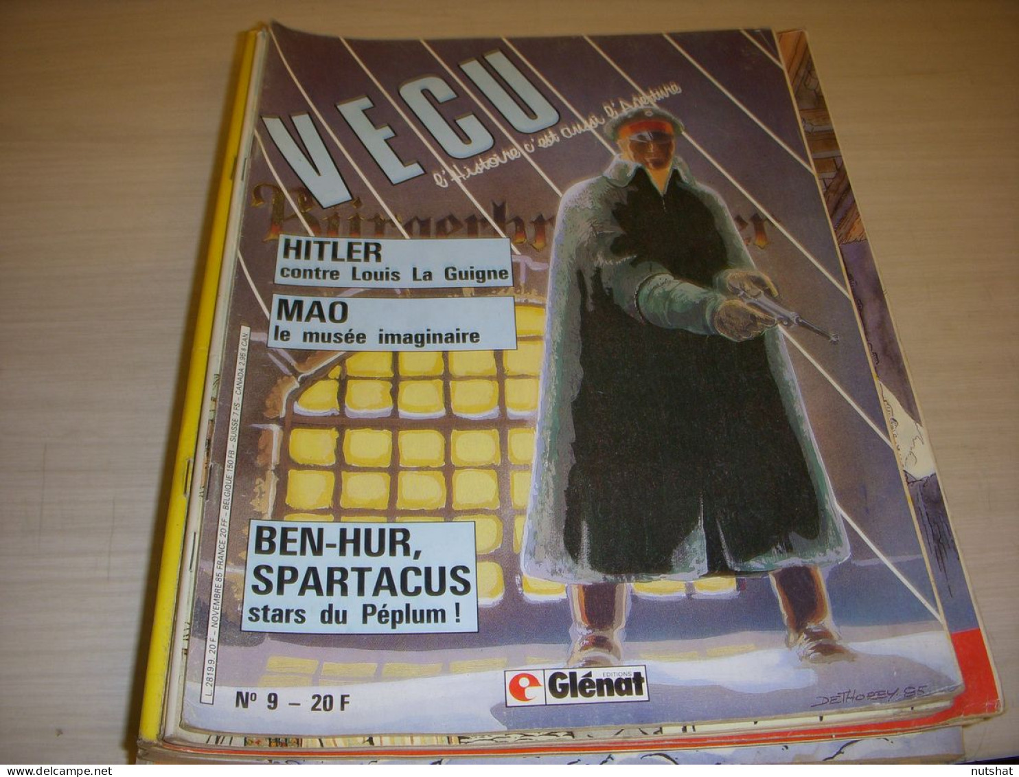 VECU N° 09 11.1985 HITLER BEN-HUR MAO TSE TOUNG SPARTACUS TIBERE CESAR - GLENAT - Vécu