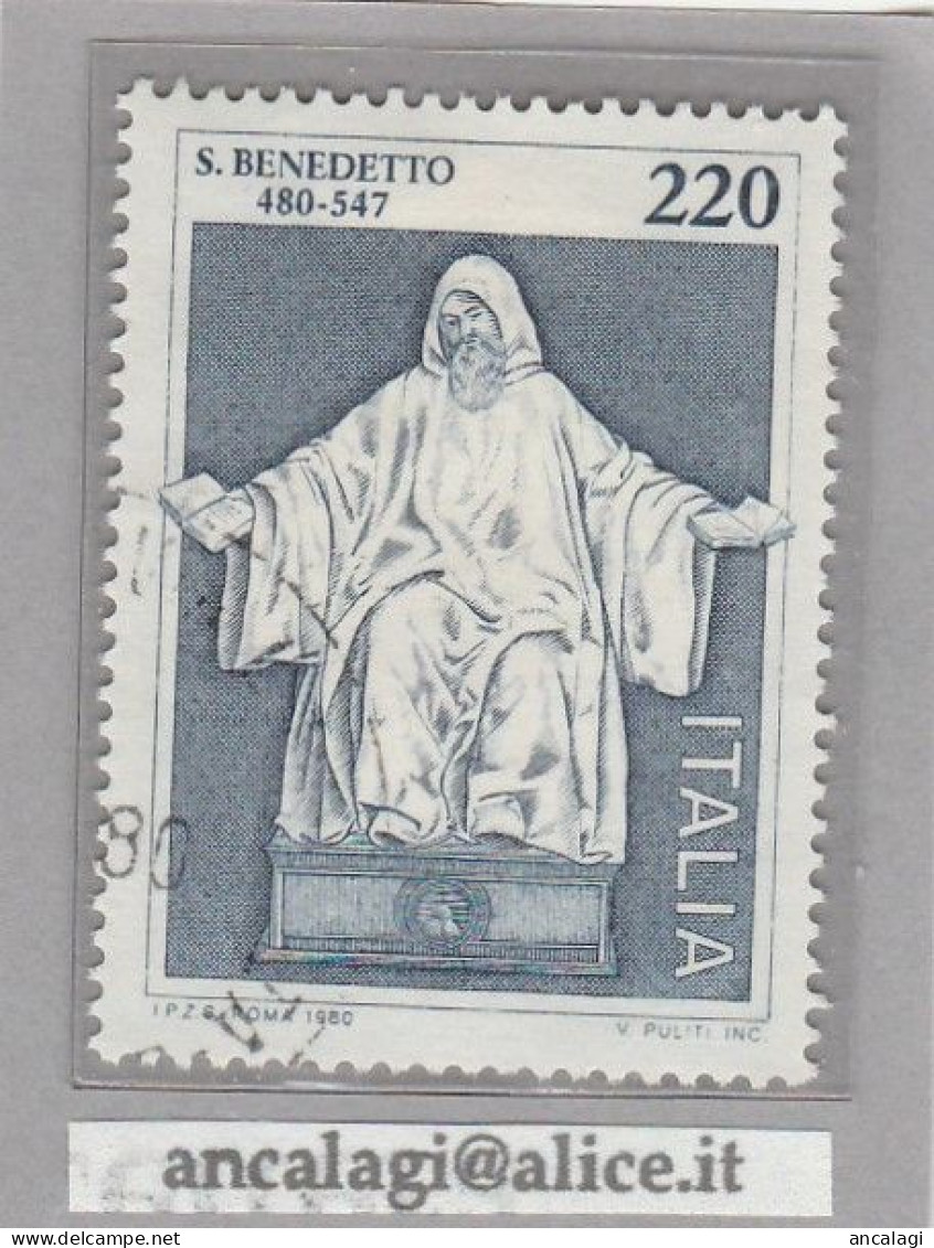 USATI ITALIA 1980 - Ref.0423B "SAN BENEDETTO Patrono D'Europa" 1 Val. - - 1971-80: Used