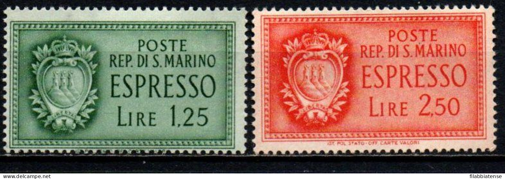 1943 - San Marino E 9/E 10 Espressi  ++++++ - Nuevos