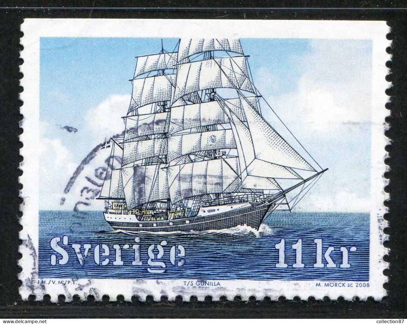 Réf 77 < SUEDE Année 2008 < Yvert N° 2623 Ø Used < SWEDEN < Navires Bateaux > Voiliers - Used Stamps