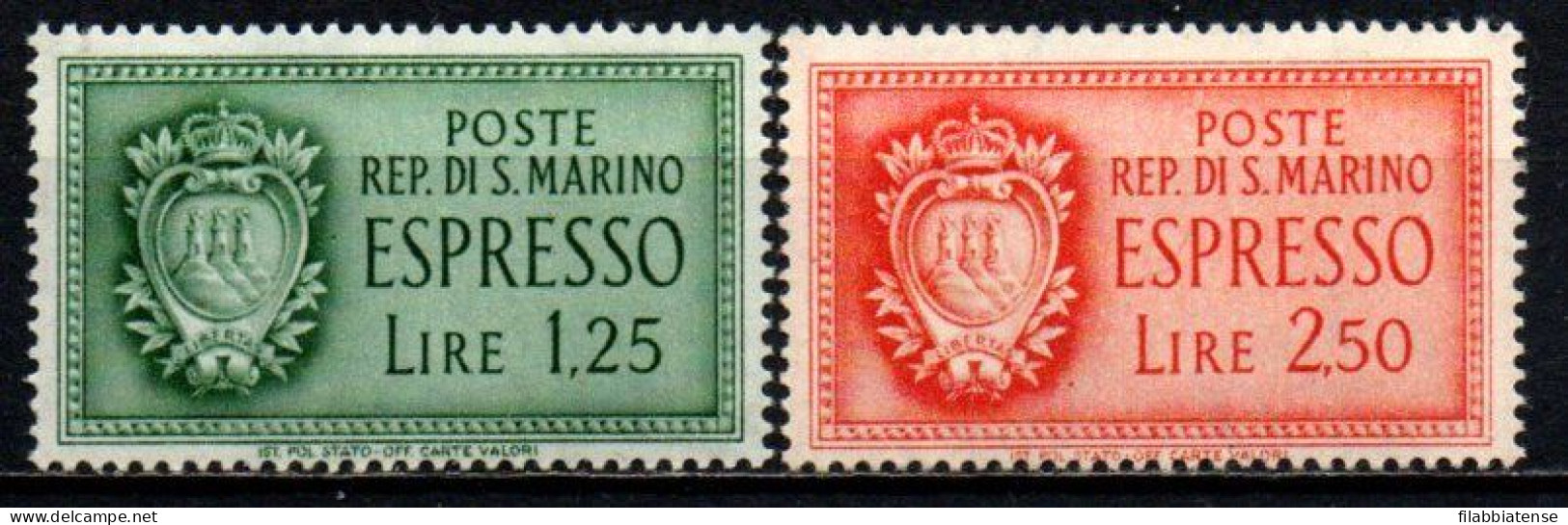 1943 - San Marino E 9/E 10 Espressi  ++++++ - Nuovi