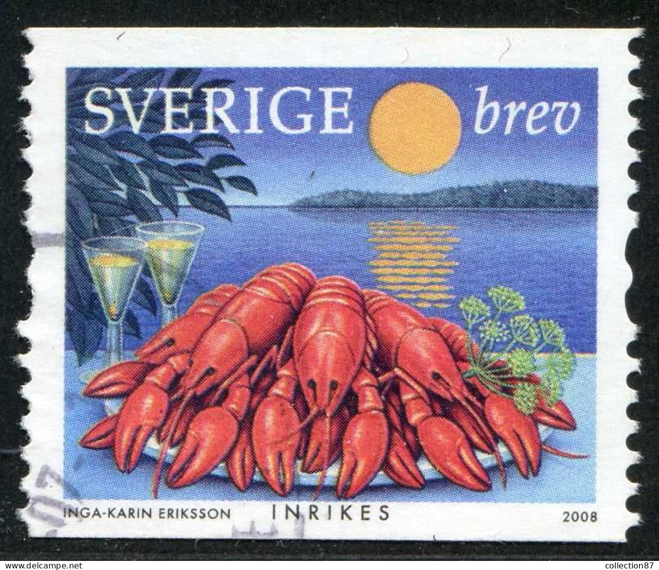 Réf 77 < SUEDE Année 2008 < Yvert N° 2627 Ø Used < SWEDEN < Plat De Homards - Usati