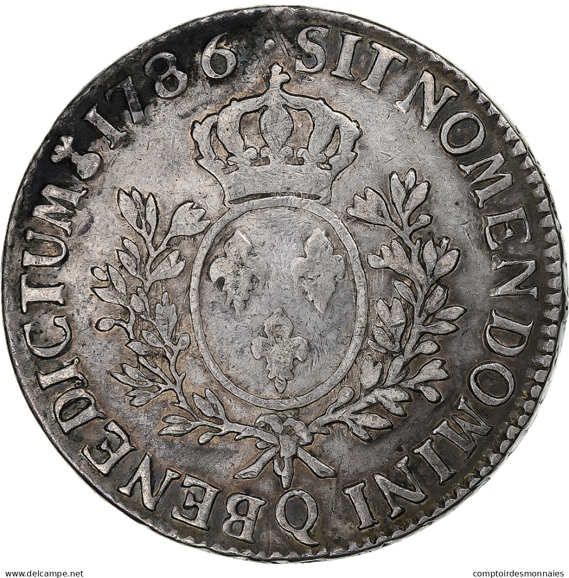 France, Louis XVI, Ecu Aux Branches D'olivier, 1786, Perpignan, Argent, TB - 1774-1791 Luigi XVI