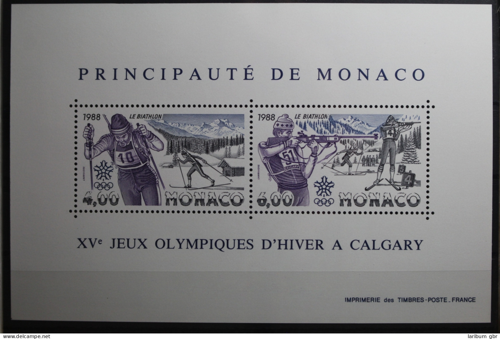 Monaco Block 38 Mit 1855-1856 Postfrisch #UP339 - Otros & Sin Clasificación