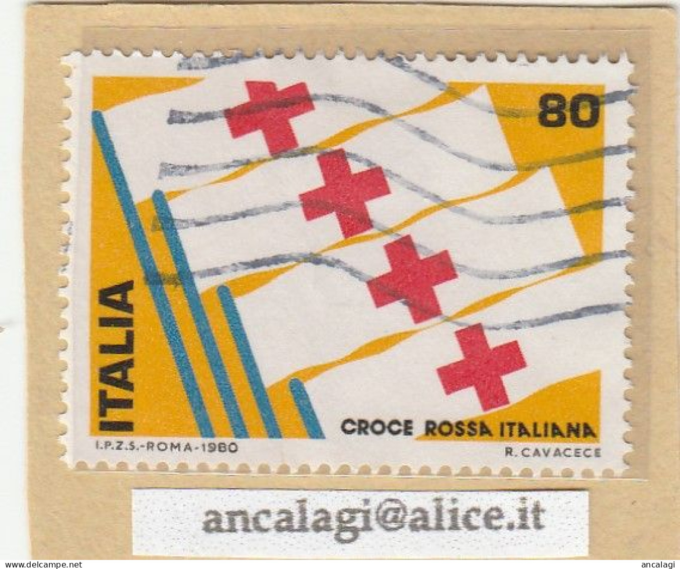 USATI ITALIA 1980 - Ref.0427A "MOSTRA FRANCOBOLLO CROCE ROSSA" 1 Val. - - 1971-80: Oblitérés