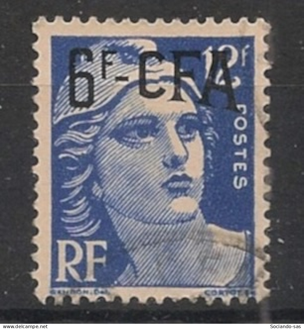 REUNION - 1949-52 - N°YT. 299 - Marianne De Gandon 6f Sur 12f Bleu - Oblitéré / Used - Oblitérés