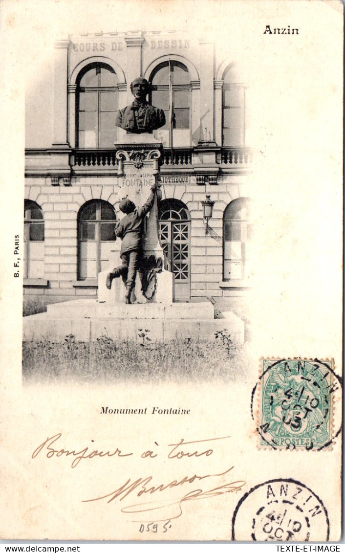 59 ANZIN - Le Monument Fontaine. - Anzin