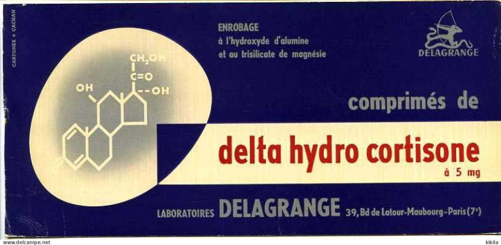 Buvard  21 X 10  Laboratoires DELAGRANGE  Delta Hydro Cortisone - Produits Pharmaceutiques